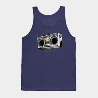 Retro Boombox Illustration // Vintage Stereo Tank Top